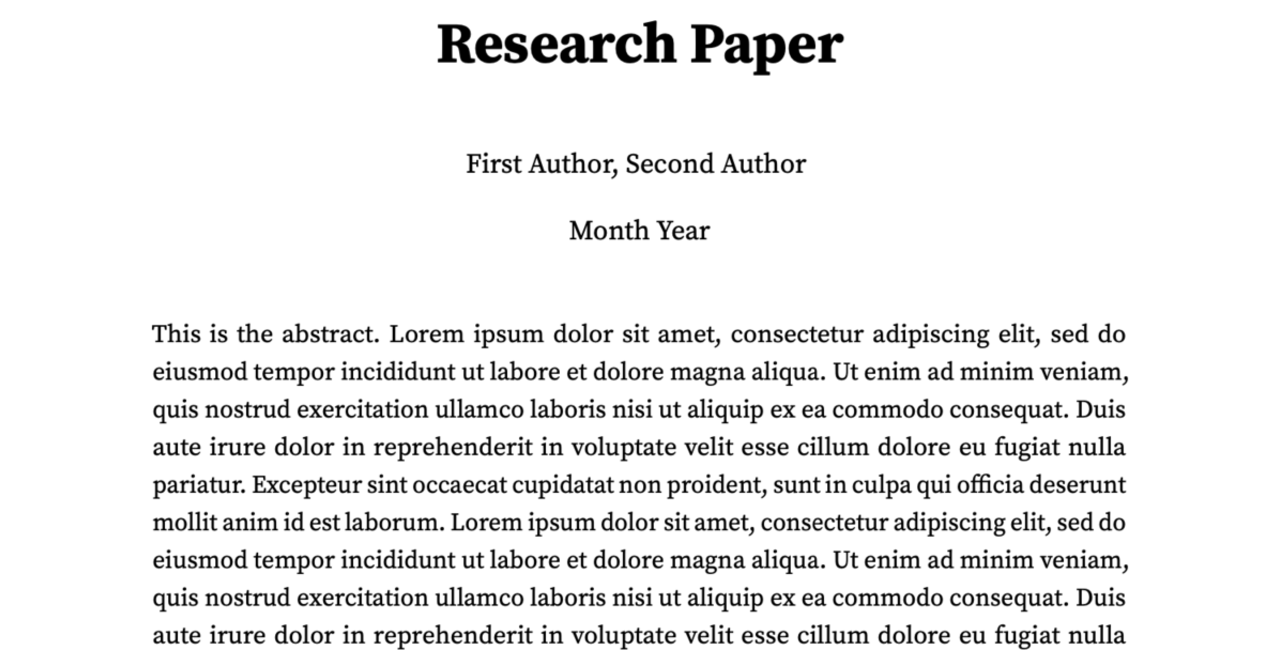Paper page produced with template